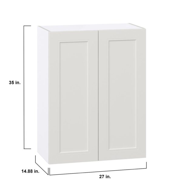 Wisteria Painted Light Gray Recessed Assembled Wall  Cabinet (27 in. W X 35 in. H X 14 in. D)