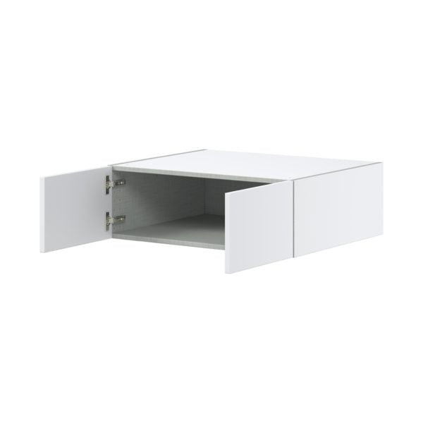 Lily Bright White  Slab Assembled Deep Wall Bridge Cabinet (30 in. W X 10 in. H X 24 in. D)