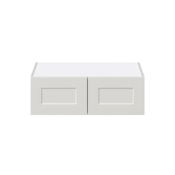 Wisteria Painted Light Gray Recessed Assembled Deep Wall Bridge Cabinet (30 in. W X 10 in. H X 24 in. D)