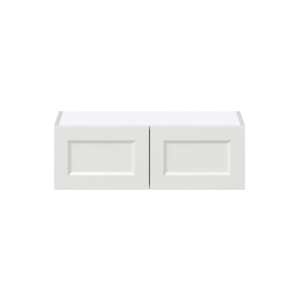 Magnolia Painted Bright White Recessed Assembled Wall Bridge  Cabinet (30 in. W x 10 in. H x 14 in. D)