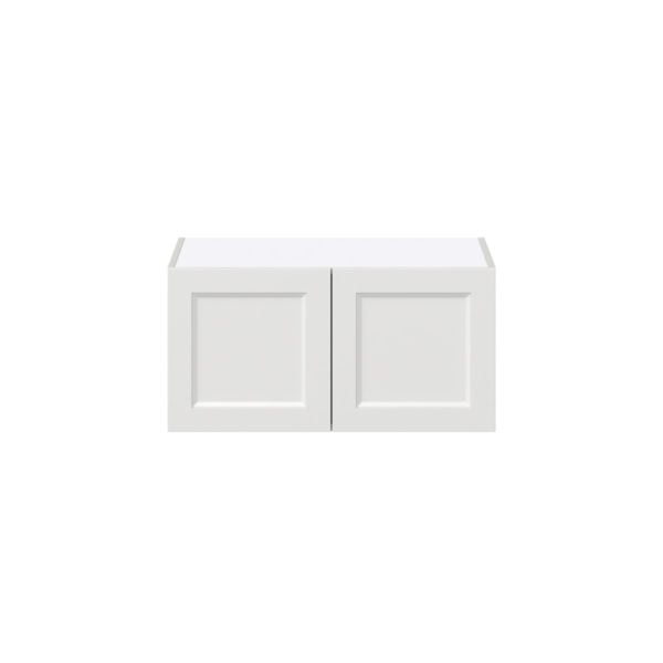 Magnolia Painted Bright White Recessed Assembled Deep Wall Bridge Cabinet (30 in. W X 15 in. H X 24 in. D)