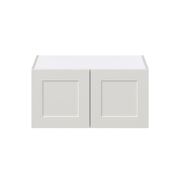 Wisteria Painted Light Gray Recessed Assembled Deep Wall Bridge Cabinet (30 in. W X 15 in. H X 24 in. D)