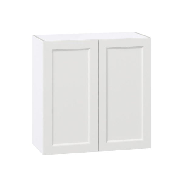 Magnolia Painted Bright White Recessed Assembled Wall  Cabinet with 2 Full High Doors (30 in. W x 30 in. H x 14 in. D)