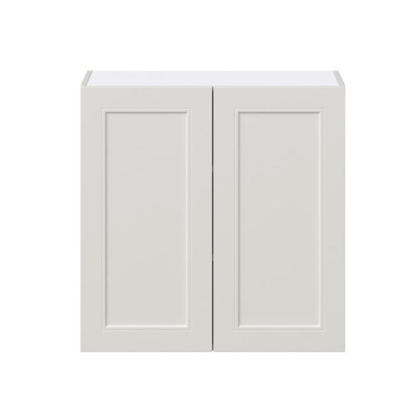 Wisteria Painted Light Gray Recessed Assembled Wall  Cabinet with 2 Full High Doors (30 in. W x 30 in. H x 14 in. D)