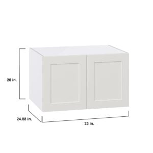 Wisteria Painted Light Gray Recessed Assembled Deep Wall Bridge  Cabinet (33 in. W X 15 in. H X 24 in. D)