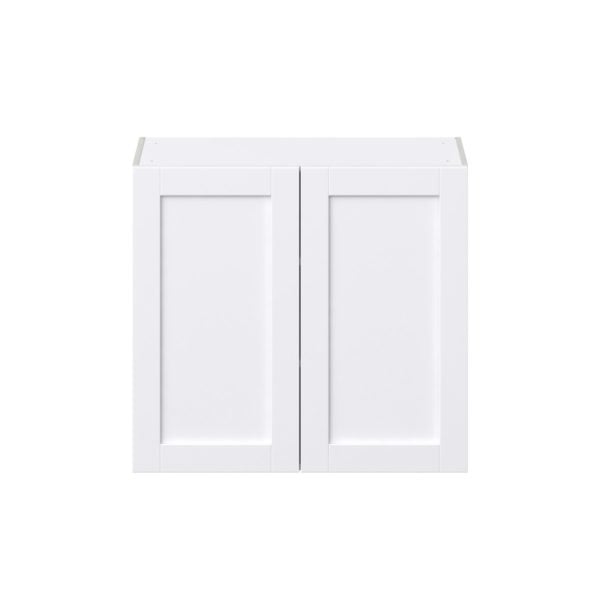 Dahlia Bright White  Shaker Assembled Wall  Cabinet (33 in. W X 30 in. H X 14 in. D)