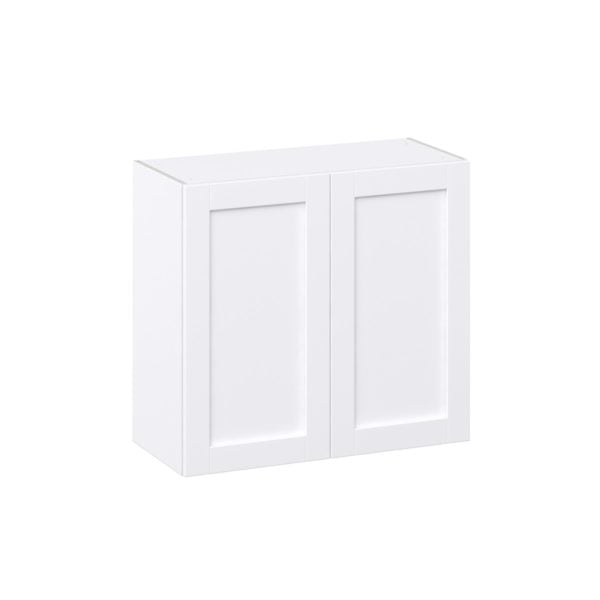 Dahlia Bright White  Shaker Assembled Wall  Cabinet (33 in. W X 30 in. H X 14 in. D)