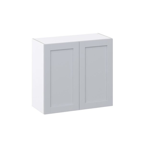 Sea Holly Light Gray  Shaker Assembled Wall  Cabinet (33 in. W X 30 in. H X 14 in. D)