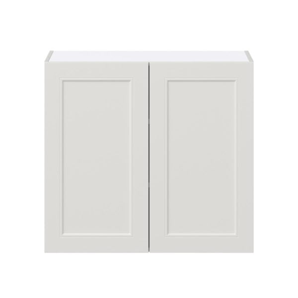 Wisteria Painted Light Gray Recessed Assembled Wall  Cabinet (33 in. W X 30 in. H X 14 in. D)