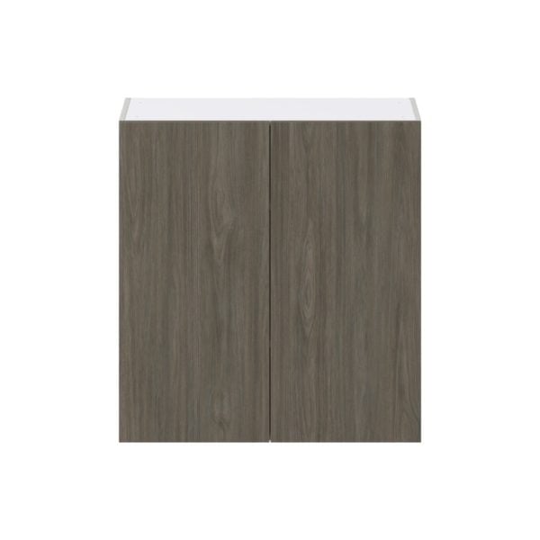 Cordyline Textured Slab Walnut Assembled Wall  Cabinet (33 in. W X 35 in. H X 14 in. D)