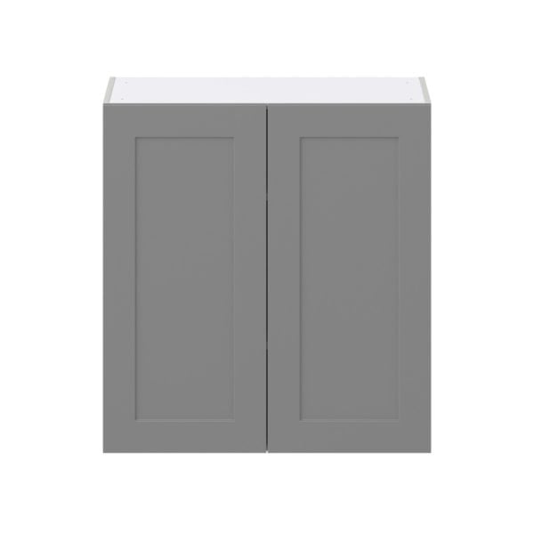 Willow Painted Slate Gray  Shaker Assembled Wall  Cabinet (33 in. W X 35 in. H X 14 in. D)