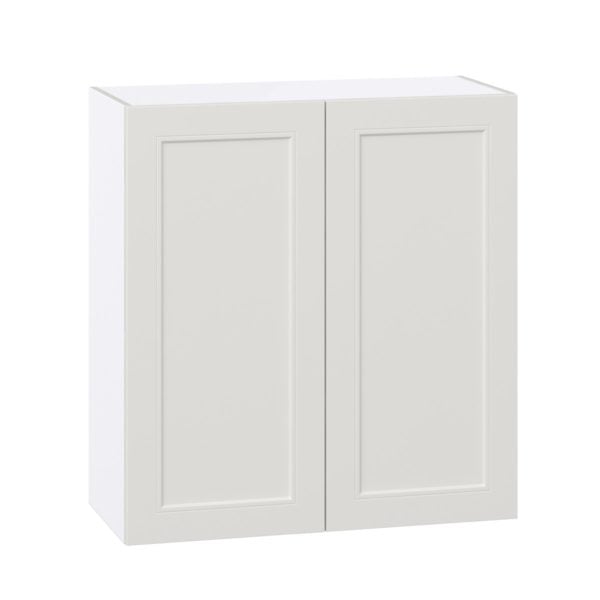 Wisteria Painted Light Gray Recessed Assembled Wall  Cabinet (33 in. W X 35 in. H X 14 in. D)