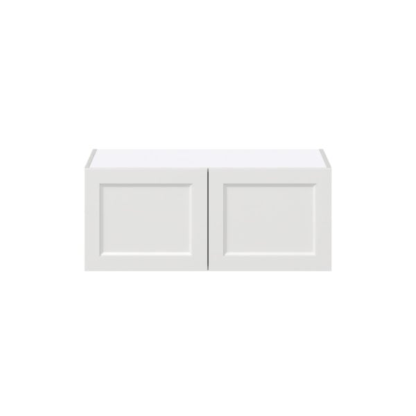 Magnolia Painted Bright White Recessed Assembled Deep Wall Bridge  Cabinet (36 in. W X 15 in. H X 24 in. D)