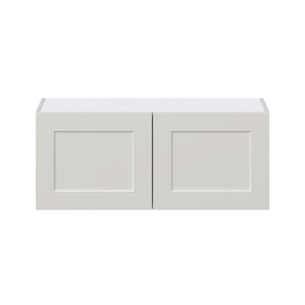 Wisteria Painted Light Gray Recessed Assembled Wall Bridge  Cabinet (36 in. W X 15 in. H X 14 in. D)