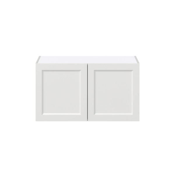 Magnolia Painted Bright White Recessed Assembled Deep Wall Bridge  Cabinet (36 in. W X 20 in. H X 24 in. D)