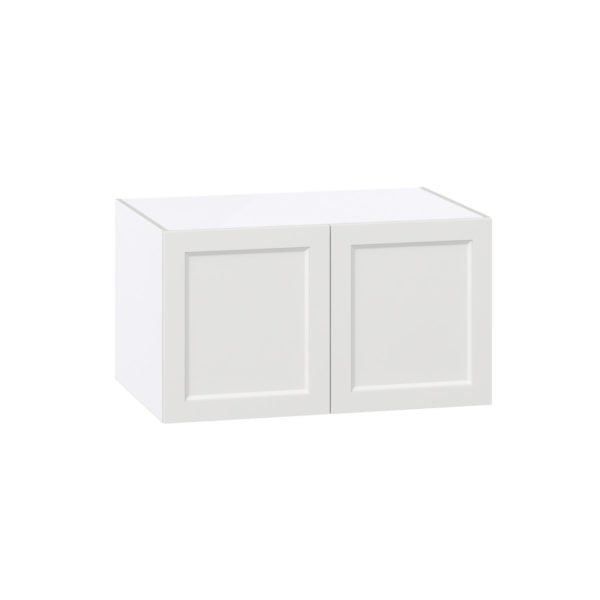 Magnolia Painted Bright White Recessed Assembled Deep Wall Bridge  Cabinet (36 in. W X 20 in. H X 24 in. D)