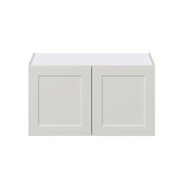 Wisteria Painted Light Gray Recessed Assembled Deep Wall Bridge  Cabinet (36 in. W X 20 in. H X 24 in. D)