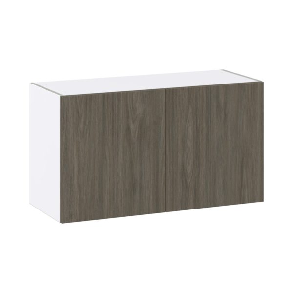 Cordyline Textured Slab Walnut Assembled  Wall Bridge  Cabinet (36 in. W X 20 in. H X 14 in. D)