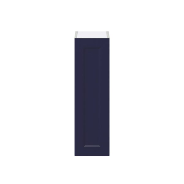 Camellia Painted Midnight Blue Recessed Assembled Wall  Cabinet with Full High Door (9 in. W x 30 in. H x 14 in. D)