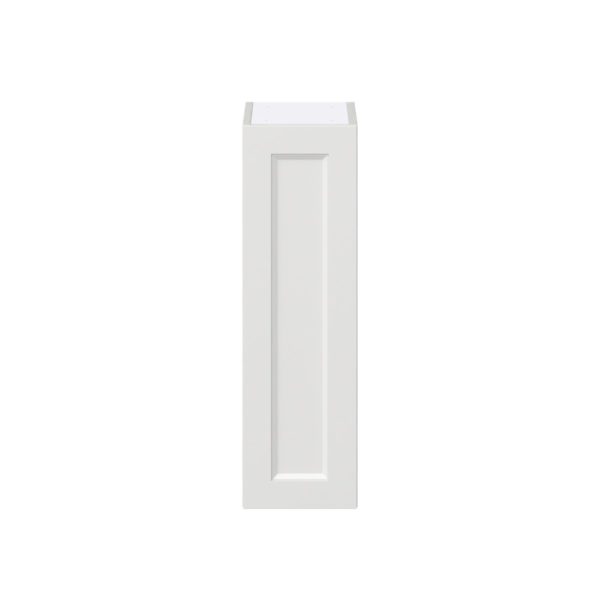 Magnolia Painted Bright White Recessed Assembled Wall  Cabinet with Full High Door (9 in. W x 30 in. H x 14 in. D)