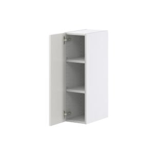 Wisteria Painted Light Gray Recessed Assembled Wall  Cabinet with Full High Door (9 in. W x 30 in. H x 14 in. D)