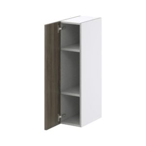 Cordyline Textured Slab Walnut Assembled Wall  Cabinet with Full High Door (9 in. W x 35 in. H x 14 in. D)