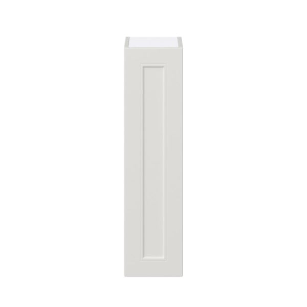 Wisteria Painted Light Gray Recessed Assembled Wall  Cabinet with Full High Door (9 in. W x 35 in. H x 14 in. D)