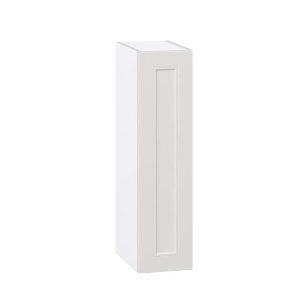 Wisteria Painted Light Gray Recessed Assembled Wall  Cabinet with Full High Door (9 in. W x 35 in. H x 14 in. D)