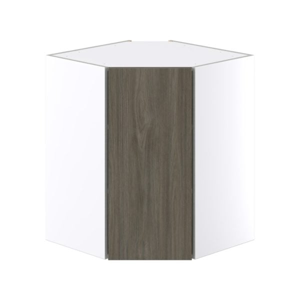 Cordyline Textured Slab Walnut Assembled Wall Diagonal Corner Cabinet with a Door (24 in. W x 30 in. H x 24 in. D)