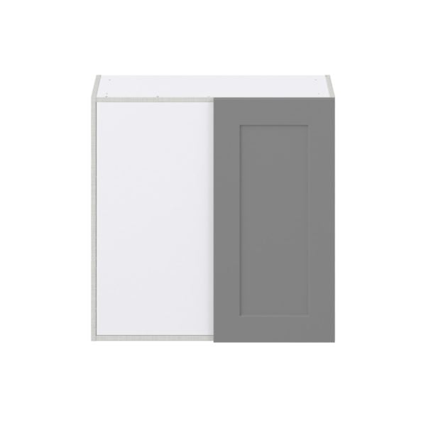 Willow Painted Slate Gray  Shaker Assembled Wall Blind Corner  Cabinet (30 in. W X 30 in. H X 14 in. D)