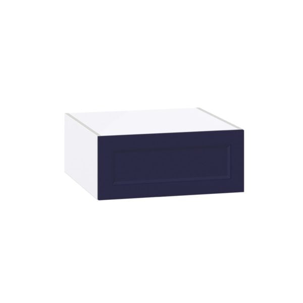 Camellia Painted Midnight Blue Recessed Assembled Wall Bridge  Cabinet with Lift Up Door (24 in. W X 10 in. H X 24 in. D)