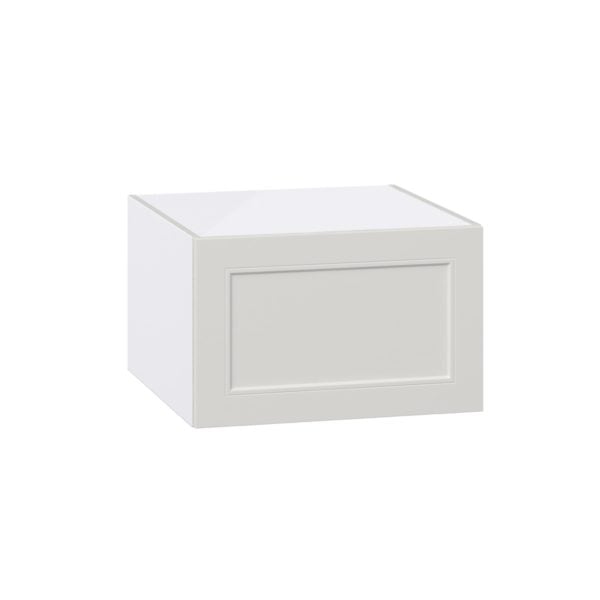 Wisteria Painted Light Gray Recessed Assembled Deep Wall Bridge  Cabinet with Lift Up Door(24 in. W X 15 in. H X 24 in. D)