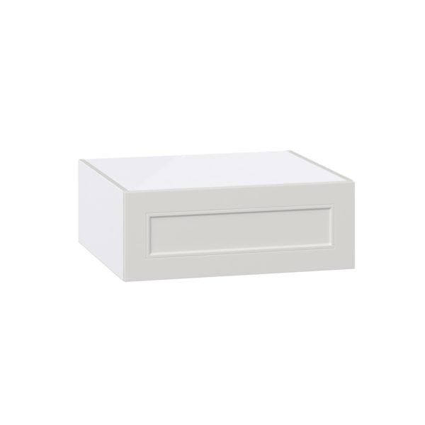 Wisteria Painted Light Gray Recessed Assembled Deep Wall Bridge  Cabinet with Lift Up Door (27 in. W X 10 in. H X 24 in. D)