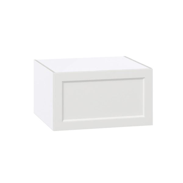 Magnolia Painted Bright White Recessed Assembled Deep Wall Bridge  Cabinet with Lift Up Door (27 in. W X 15 in. H X 24 in. D)