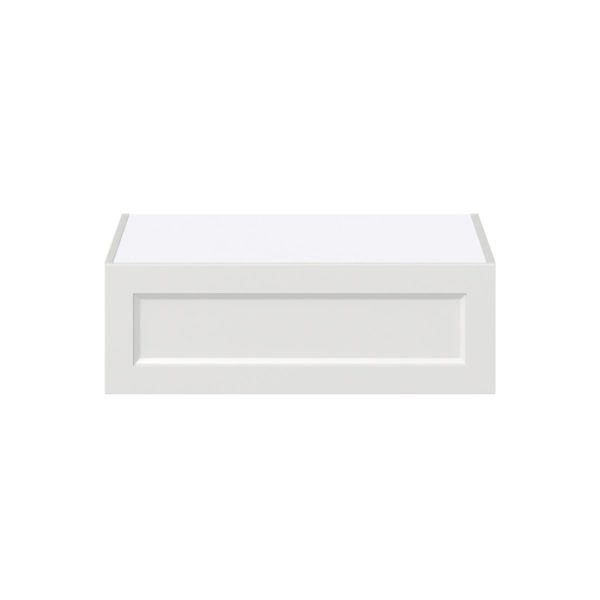 Magnolia Painted Bright White Recessed Assembled Deep Wall Bridge Cabinet with Lift Up Door (30 in. W X 10 in. H X 24 in. D)