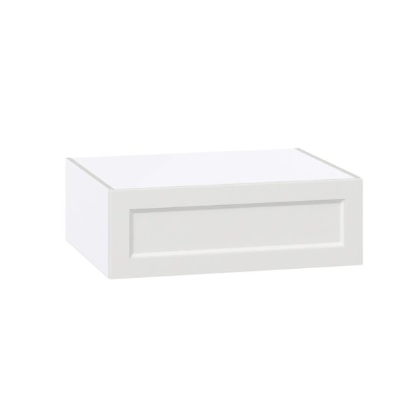 Magnolia Painted Bright White Recessed Assembled Deep Wall Bridge Cabinet with Lift Up Door (30 in. W X 10 in. H X 24 in. D)