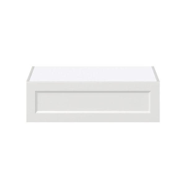 Magnolia Painted Bright White Recessed Assembled Deep Wall Bridge  Cabinet with Lift Up Door (33 in. W X 10 in. H X 24 in. D)