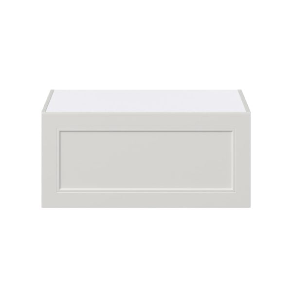 Wisteria Painted Light Gray Recessed Assembled Deep Wall Bridge  Cabinet with Lift Up Door (33 in. W X 15 in. H X 24 in. D)