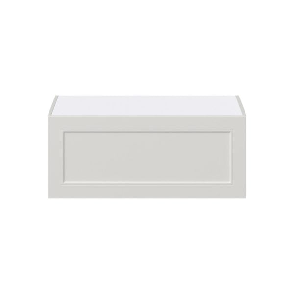 Wisteria Painted Light Gray Recessed Assembled Deep Wall Bridge  Cabinet with Lift Up Door (36 in. W x 15 in. H x 24 in. D)