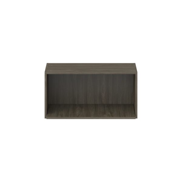 Cordyline Textured Slab Walnut Assembled Wall Microwave Shelf  Cabinet (30 in. W X 15 in. H X 14 in. D)