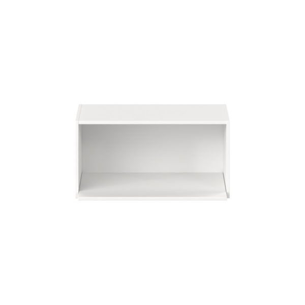 Magnolia Painted Bright White Recessed Assembled Wall Microwave Shelf  Cabinet (30 in. W X 15 in. H X 14 in. D)