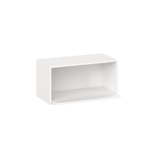 Magnolia Painted Bright White Recessed Assembled Wall Microwave Shelf  Cabinet (30 in. W X 15 in. H X 14 in. D)