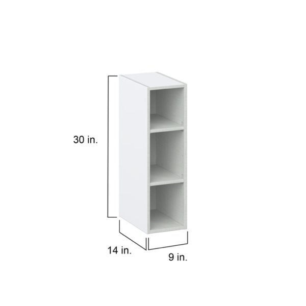 Bright White Wall Open Shelf 9 in. W X 30 in. H X 14 in. D