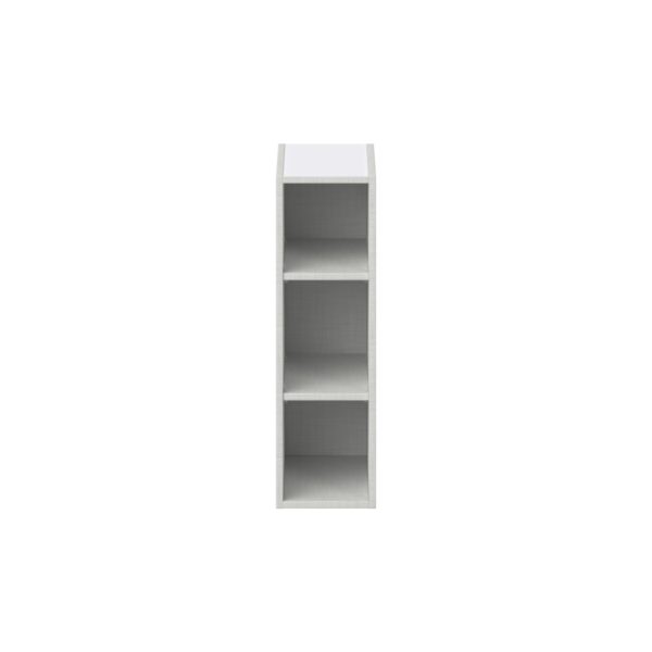 Wisteria Painted Light Gray  Wall Open Shelf 9 in. W X 30 in. H X 14 in. D