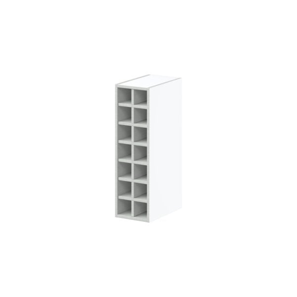 Bright White Wall Wine Rack 9 in. W X 30 in. H X 14 in. D