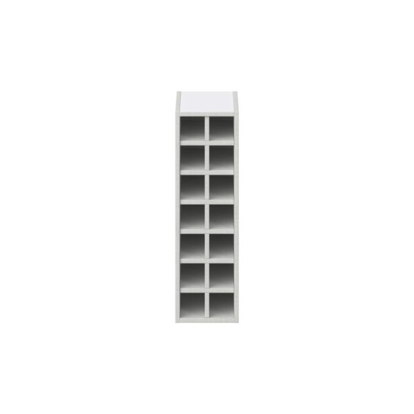 Wisteria Painted Light Gray  Wall Wine Rack 9 in. W X 30 in. H X 14 in. D