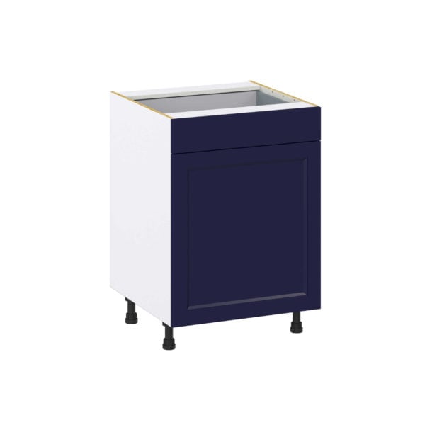 Camellia Painted Midnight Blue Recessed Assembled Base Cabinet With a Pull Out (24 in. W x 34.5 in. H x 24 in. D)