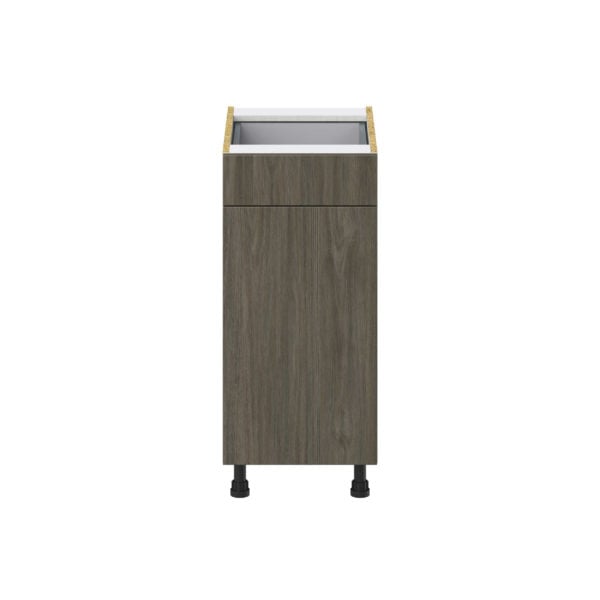 Cordyline Textured Slab Walnut Assembled Base Cabinet With a Pull Out (15 in. W x 34.5 in. H x 24 in. D)