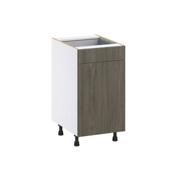 Cordyline Textured Slab Walnut Assembled Base Cabinet With a Pull Out (18 in. W x 34.5 in. H x 24 in. D)