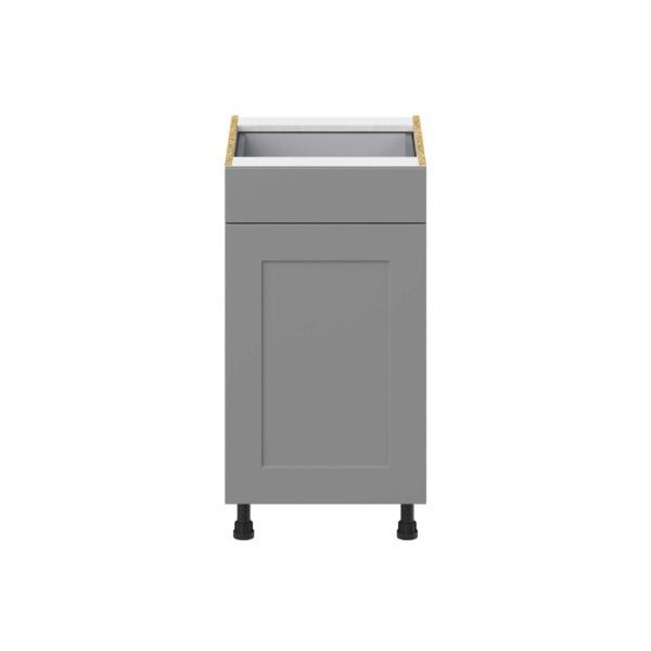 Willow Painted Slate Gray  Shaker Assembled Base Cabinet With a Pull Out (18 in. W x 34.5 in. H x 24 in. D)